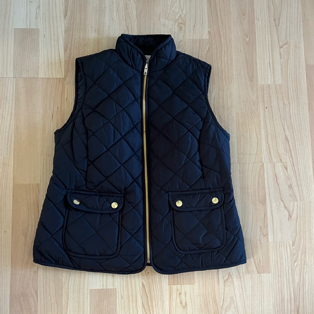 Black quilted vest